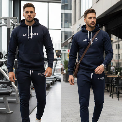 2-teiliges Trainingsanzug-Set mit Kapuze für Herren
