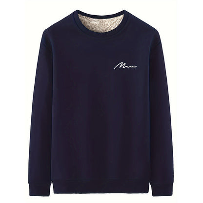 Herren-Sweatshirt mit Rundhalsausschnitt und Thermofutter