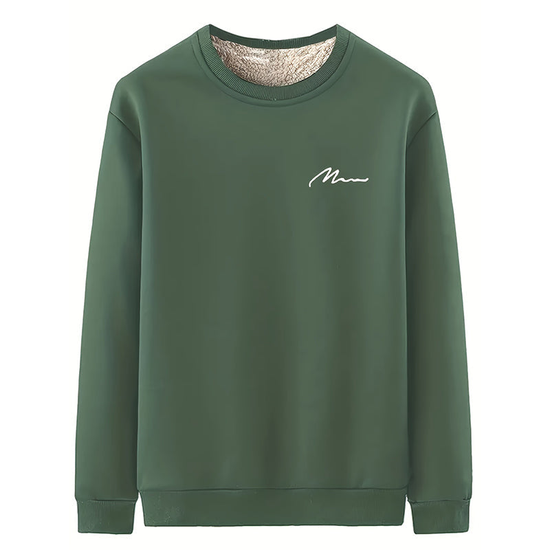 Herren-Sweatshirt mit Rundhalsausschnitt und Thermofutter