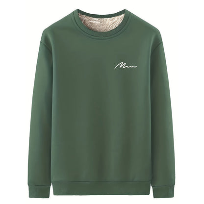 Herren-Sweatshirt mit Rundhalsausschnitt und Thermofutter