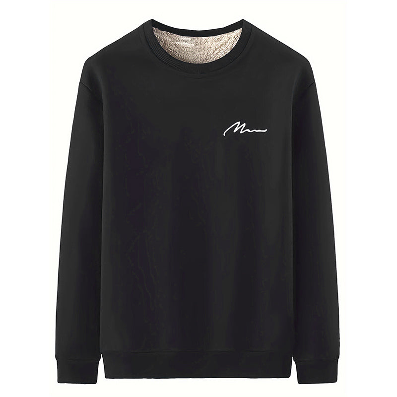 Herren-Sweatshirt mit Rundhalsausschnitt und Thermofutter