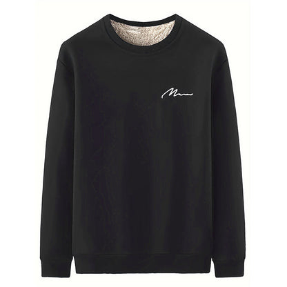 Herren-Sweatshirt mit Rundhalsausschnitt und Thermofutter