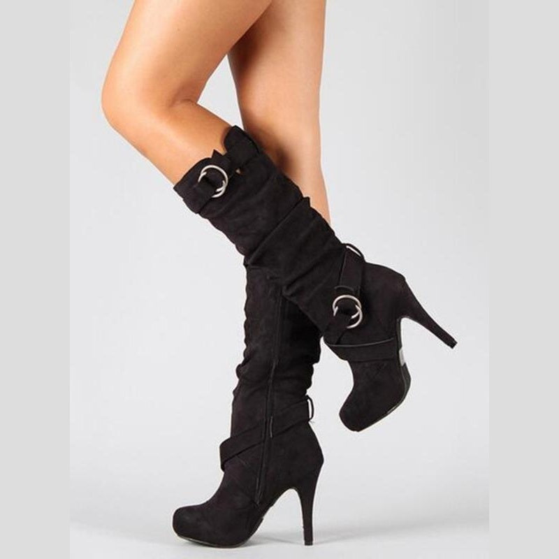 Hochhackige, locker sitzende Overknee-Socken für Frauen