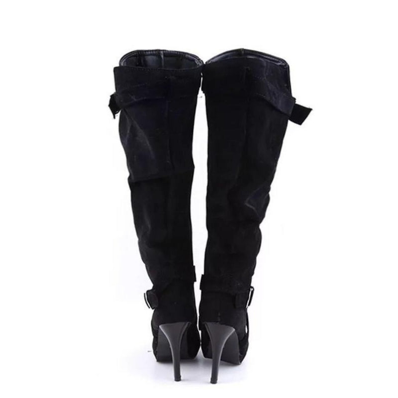 Hochhackige, locker sitzende Overknee-Socken für Frauen