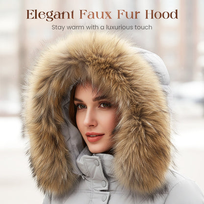 ⏳Nur für kurze Zeit 54 % Rabatt⏰Winddichter, gesteppter langer Wintermantel für Damen🧥