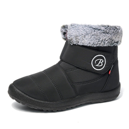 🎊Neujahrsverkauf🎊Warme, mit Fell gefütterte, wasserdichte Damen-Slip-On-Stiefel