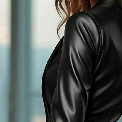 Langärmliges, figurbetontes Midikleid mit V-Ausschnitt für Damen