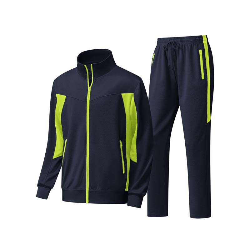 Herren-Laufjacke mit durchgehendem Reißverschluss und Hose, zweiteiliges Set