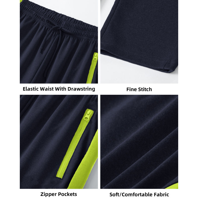 Herren-Laufjacke mit durchgehendem Reißverschluss und Hose, zweiteiliges Set