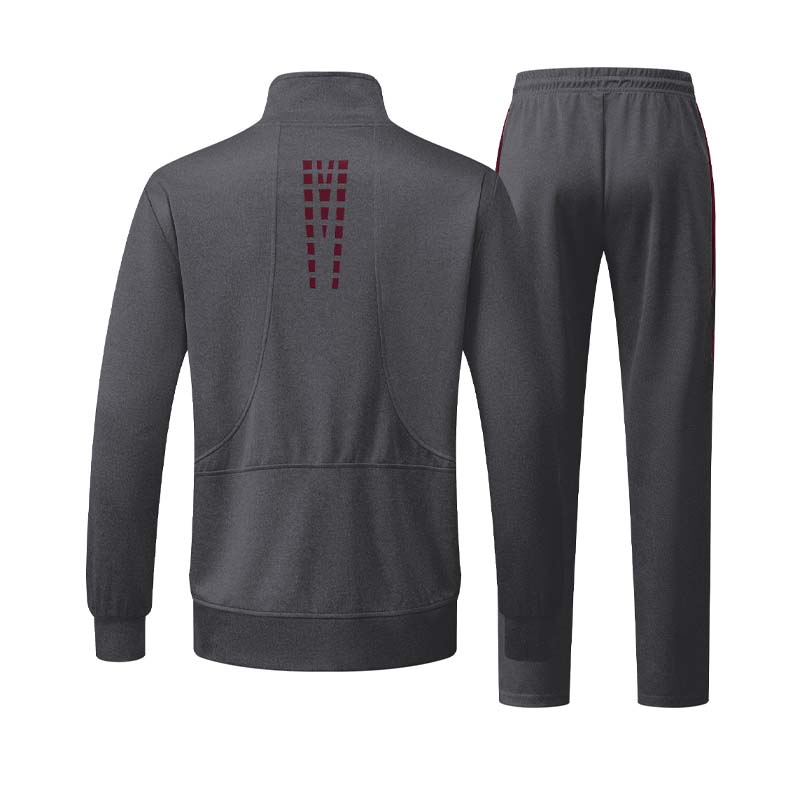 Herren-Laufjacke mit durchgehendem Reißverschluss und Hose, zweiteiliges Set