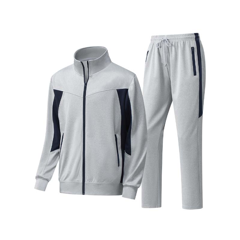 Herren-Laufjacke mit durchgehendem Reißverschluss und Hose, zweiteiliges Set