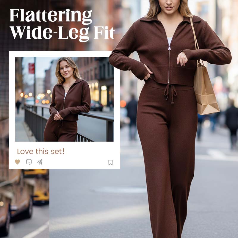 🎁2026 Neuheiten 50 % RABATT💥 Damenmode Kapuzenoberteil & weit geschnittene Hose 2-teiliges Set
