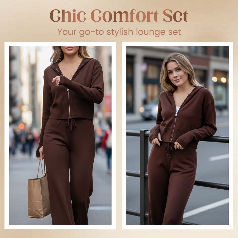 🎁2026 Neuheiten 50 % RABATT💥 Damenmode Kapuzenoberteil & weit geschnittene Hose 2-teiliges Set