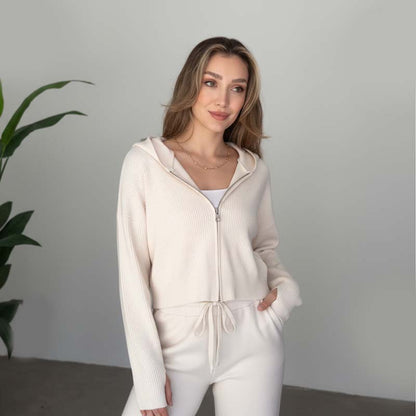 🎁2026 Neuheiten 50 % RABATT💥 Damenmode Kapuzenoberteil & weit geschnittene Hose 2-teiliges Set