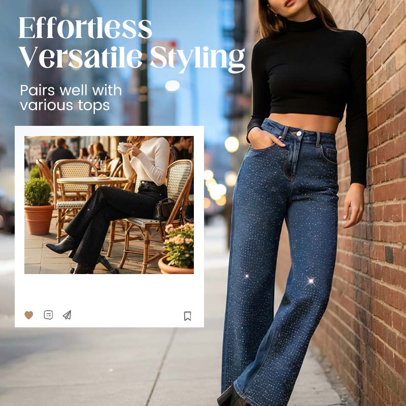 Modische Jeans für Damen mit Strassverzierung