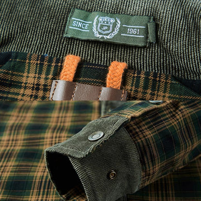 Trendige, warme Karojacke mit langen Ärmeln für Herren