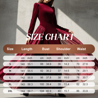 Langärmliges Maxikleid aus Samt für Damen