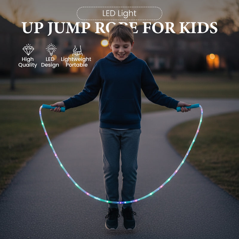 🌟✨ LED-Leuchtseil zum Springen – Mit 3 einstellbaren Modi & stoßfestem Design für langanhaltenden Spielspaß! 💡🏃‍♀️ Perfekt für Outdoor-Aktivitäten, nachhaltig mit wiederaufladbarem Akku. 🌿