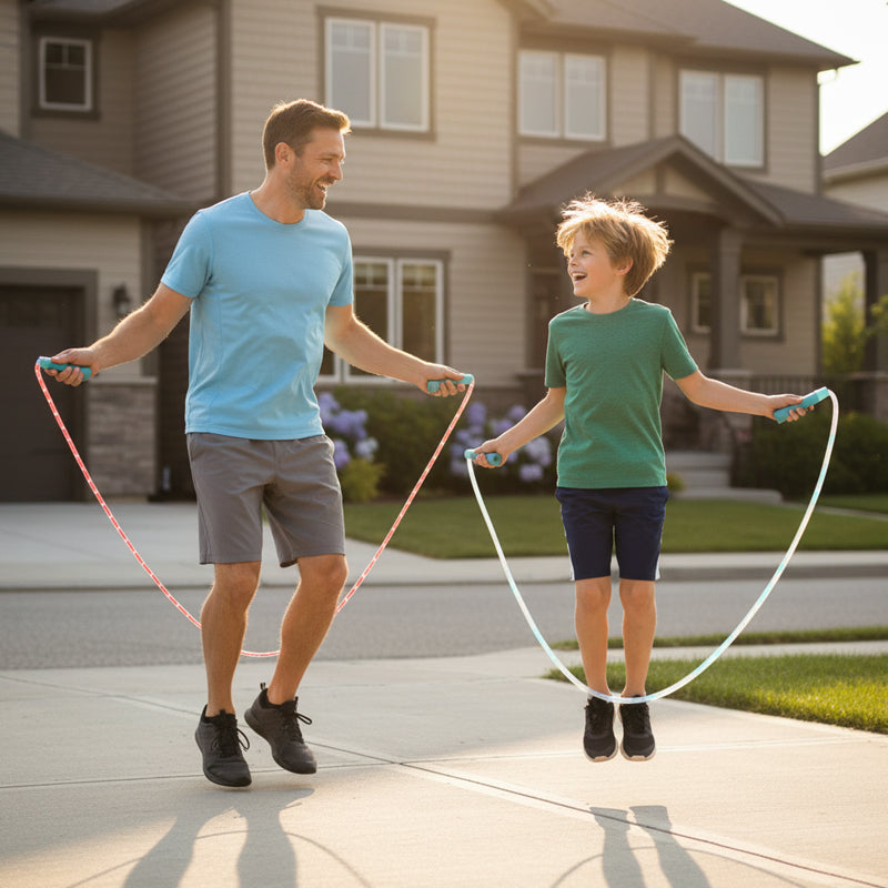 🌟✨ LED-Leuchtseil zum Springen – Mit 3 einstellbaren Modi & stoßfestem Design für langanhaltenden Spielspaß! 💡🏃‍♀️ Perfekt für Outdoor-Aktivitäten, nachhaltig mit wiederaufladbarem Akku. 🌿