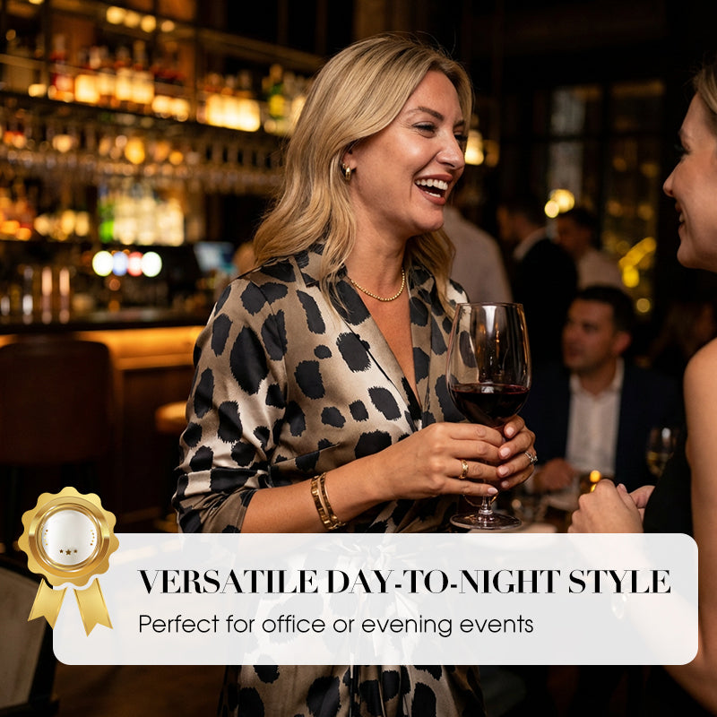 Lapel Collar Leopard Print Tie-Waist Shirt Dress