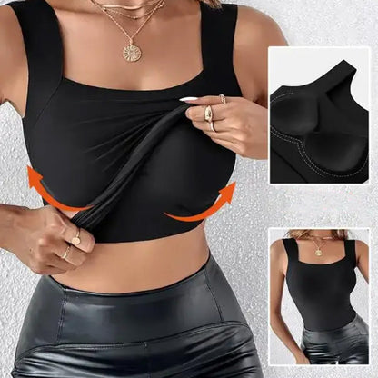 🏆 Letzter Tag Sonderangebot: 10.98€!!💐Thermounterhemd mit Rundhalsausschnitt und integriertem BH für Frauen