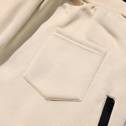 2-teiliges Set aus warmer Kapuzenjacke mit Reißverschluss und Hose für Herren