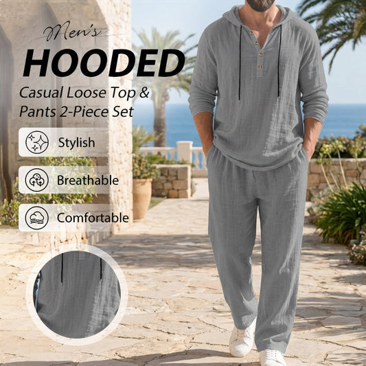 Herrenpullover und Hose in lockerer Passform – 2-teiliges Set
