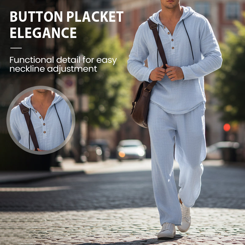 Herrenpullover und Hose in lockerer Passform – 2-teiliges Set