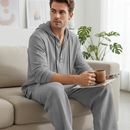 Herrenpullover und Hose in lockerer Passform – 2-teiliges Set