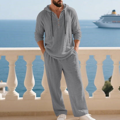 Herrenpullover und Hose in lockerer Passform – 2-teiliges Set