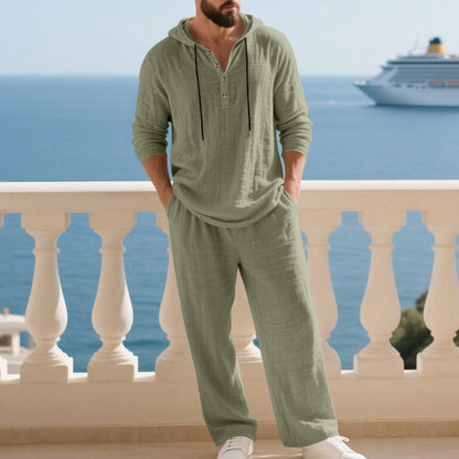 Herrenpullover und Hose in lockerer Passform – 2-teiliges Set
