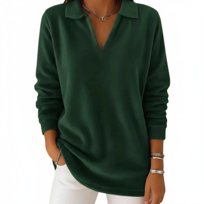 Damen-Pullover mit langen Ärmeln und V-Ausschnitt
