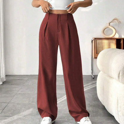 Damenhose mit hoher Taille und weitem Bein