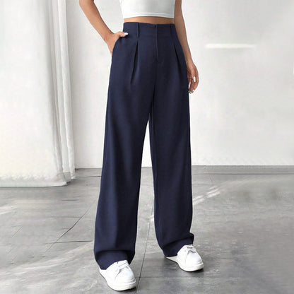 Damenhose mit hoher Taille und weitem Bein