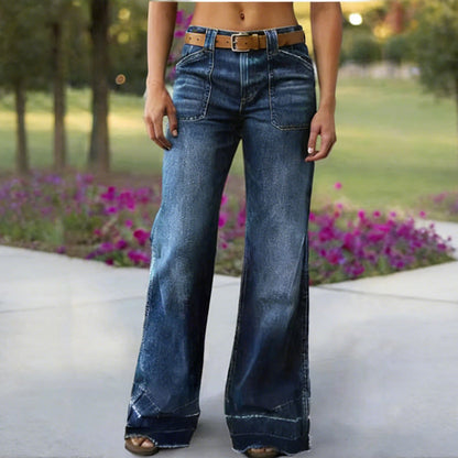 📢📢Retro-Jeans für Damen mit Taschen