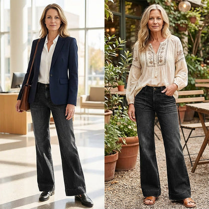 📢📢Retro-Jeans für Damen mit Taschen