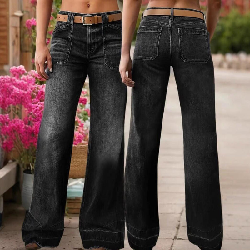 📢📢Retro-Jeans für Damen mit Taschen