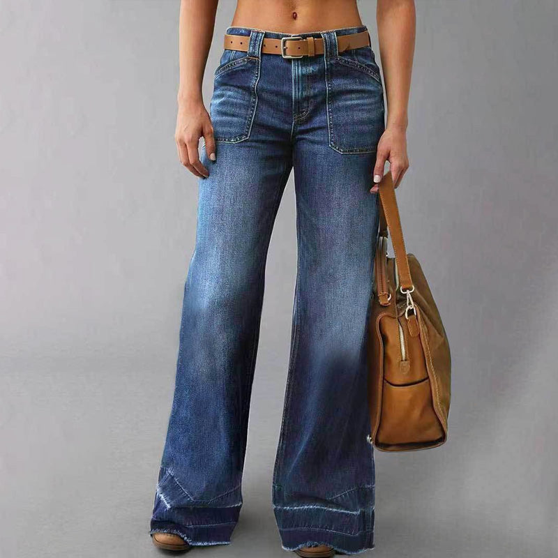📢📢Retro-Jeans für Damen mit Taschen