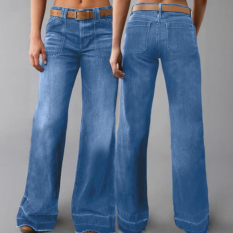 📢📢Retro-Jeans für Damen mit Taschen