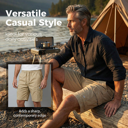 💥💖Lässige Cargo-Shorts für Herren mit Kordelzug in der Taille