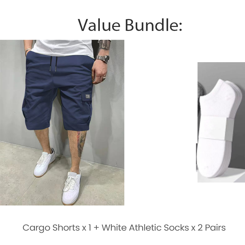 💥💖Lässige Cargo-Shorts für Herren mit Kordelzug in der Taille