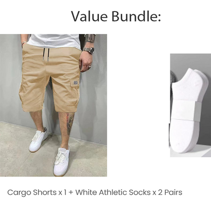 💥💖Lässige Cargo-Shorts für Herren mit Kordelzug in der Taille