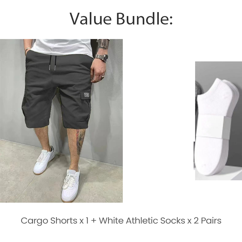 💥💖Lässige Cargo-Shorts für Herren mit Kordelzug in der Taille
