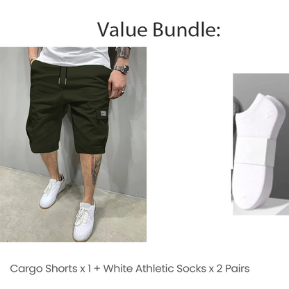 💥💖Lässige Cargo-Shorts für Herren mit Kordelzug in der Taille