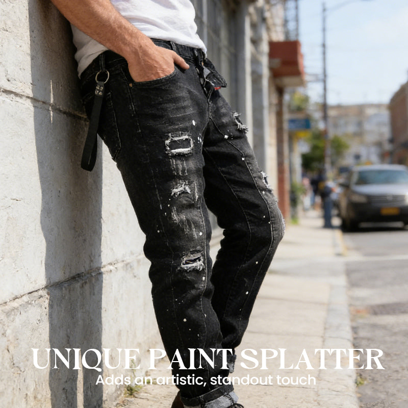 🔈🔈HEISSE NEUE PRODUKTE - 49% RABATT👖 Herren Slim Fit Jeans mit Rissen und Used-Look