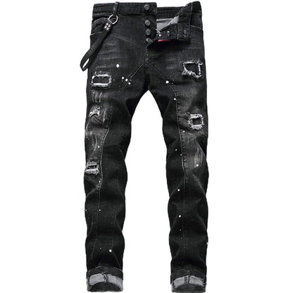 🔈🔈HEISSE NEUE PRODUKTE - 49% RABATT👖 Herren Slim Fit Jeans mit Rissen und Used-Look