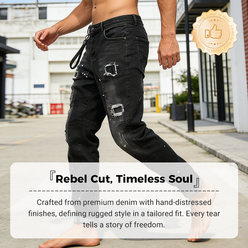🔈🔈HEISSE NEUE PRODUKTE - 49% RABATT👖 Herren Slim Fit Jeans mit Rissen und Used-Look