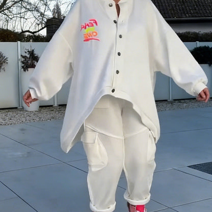 Oversize-Loungewear-Set mit asymmetrischem Saum
