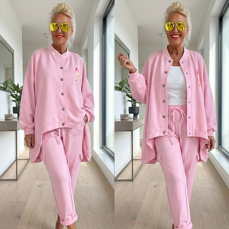 Oversize-Loungewear-Set mit asymmetrischem Saum