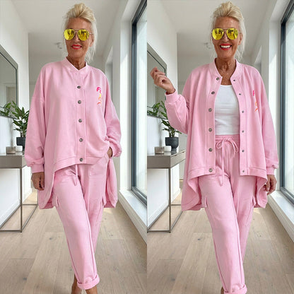 Oversize-Loungewear-Set mit asymmetrischem Saum
